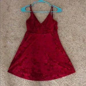 FOREVER 21 velvet fit and flare dress